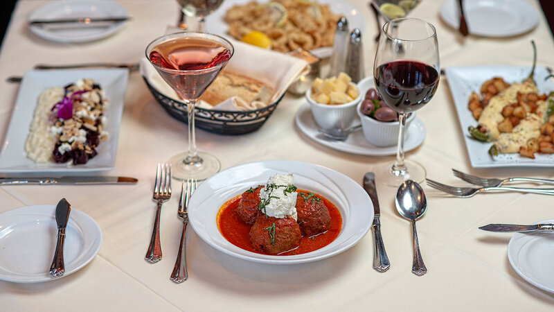 Table Setting Featuring Grandma’s Meatballs